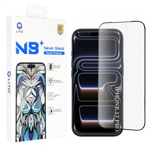Folie de protectie Ecran Lito NB pentru Apple iPhone 17 Pro, Sticla Securizata, Full Glue