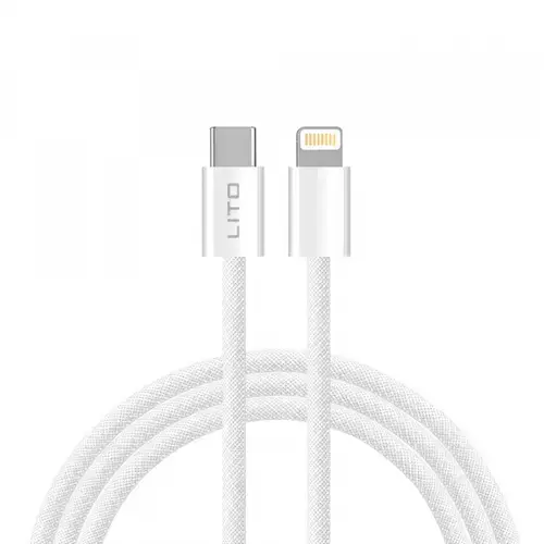 Cablu Date/Incarcare Lito LD04CL, USB-C - Lightning, 27W, 2m