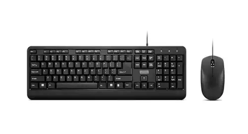 Kit Lenovo 160 Tastatura + Mouse, Wired, USB (Negru)