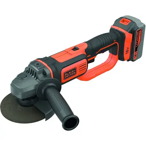 Polizor unghiular, Black & Decker, cu acumulator 18V, 4.0 Ah, 125 mm