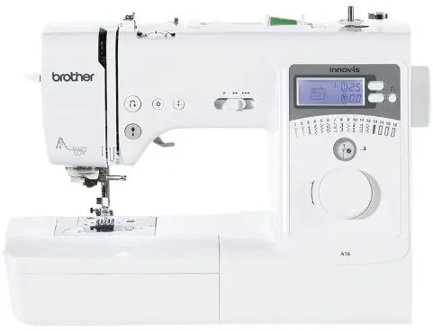 Masina de cusut computerizata Brother A16VM1, 16 Cusaturi, 850 Imp/min, Iluminare LED, Ecran LCD (Alb)
