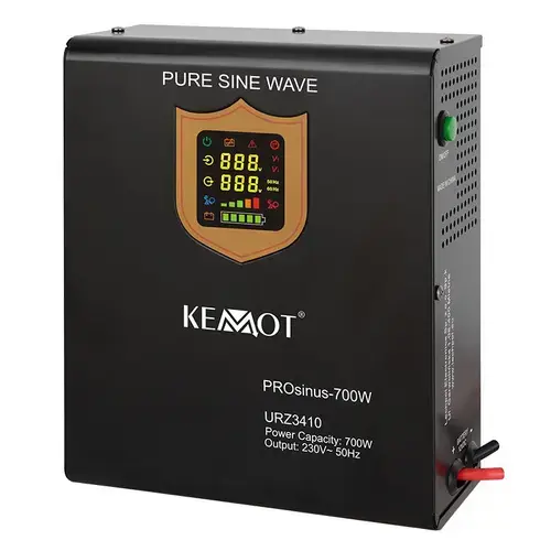 UPS Kemot URZ3410 Sinus Pur 700W 12V, pentru centrale termice (Negru)