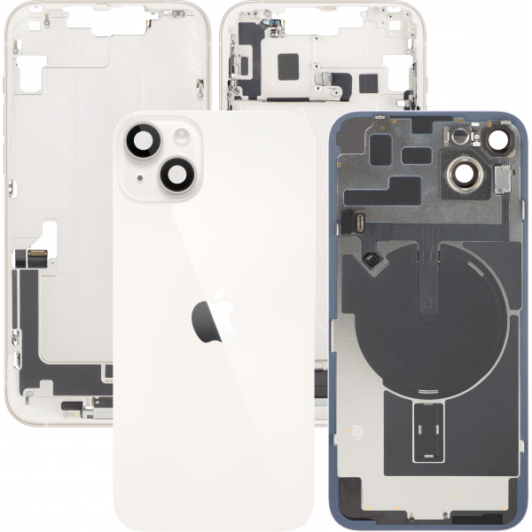 Capac Baterie Apple iPhone 14 Plus, Cu Carcasa Mijloc, Full Parts, Alb (Starlight), Swap