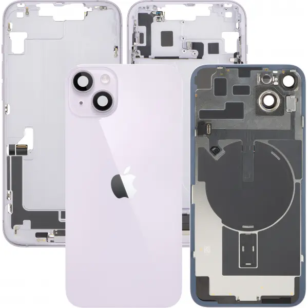 Capac Baterie Apple iPhone 14 Plus, Cu Carcasa Mijloc, Full Parts, Mov, Swap