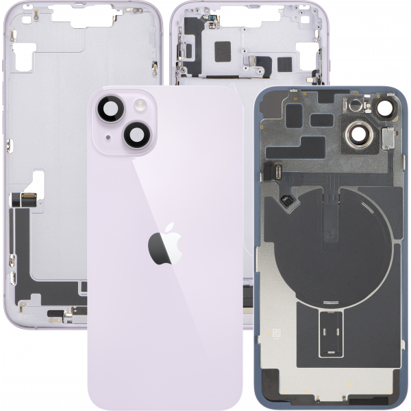 Capac Baterie Apple iPhone 14 Plus, Cu Carcasa Mijloc, Full Parts, Mov, Swap