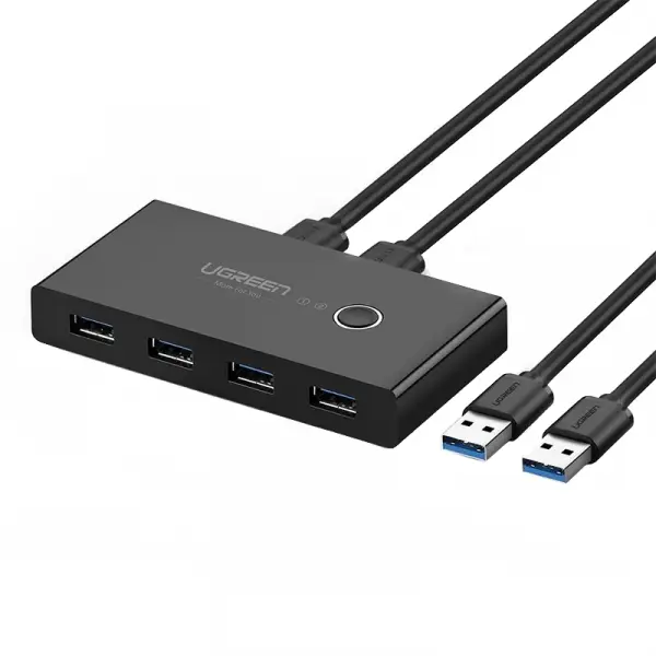 Switch USB UGREEN US216 (30768) Two Sharing Box New Version, 4 x USB-A 3.0, Negru