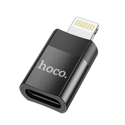 Adaptor Hoco UA17, mama USB-C la tata tip lightning, 2A, Negru