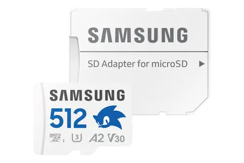 Card de memorie Samsung PRO Plus SONIC MB-MD512SA/LC1, 512GB, microSDXC, CL10, U3, V30, A2, Adaptor SD inclus
