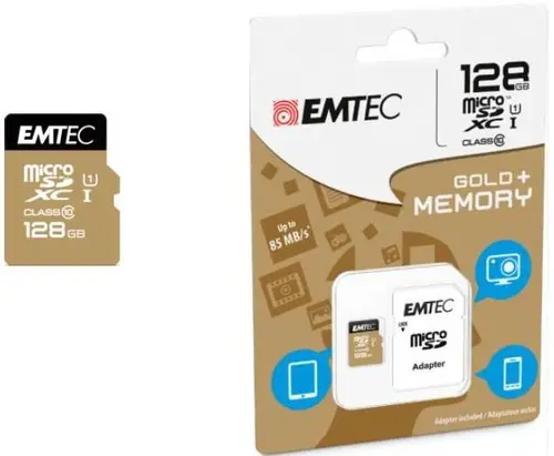 Card de memorie Emtec ECMSDM128GXC10GP, microSDXC, 128GB, Clasa 10 + Adaptor SD