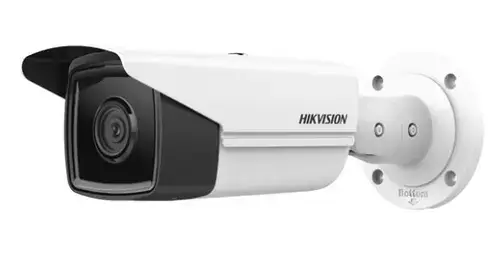 Camera supraveghere video HikVision IP AcuSense, Rezolutie 4.0 MP, Lentila 4 mm, Distanta IR 80 m, Functie Deep Learning, Slot microSD (Alb)