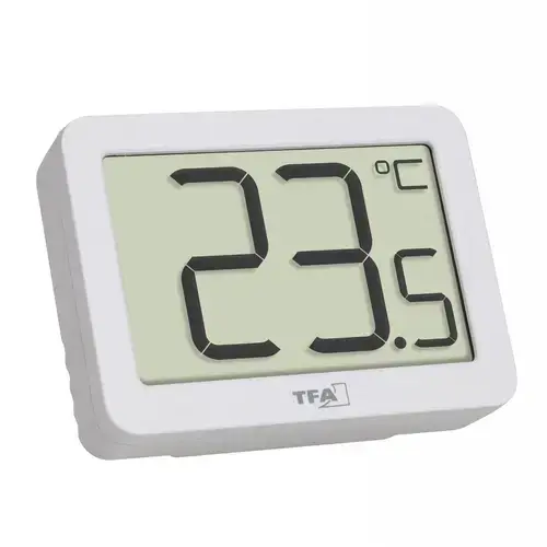 Termometru de camera TFA Dostmann 30.1065.02, cu suport magnetic (Alb)