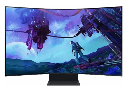 Monitor Gaming VA Mini‑LED Samsung Odyssey Ark 55inch S55CG970NU, UHD (3840 x 2160), HDMI, DisplayPort, Ecran curbat, Pivot, Boxe, 165 Hz, 1 ms (Negru)