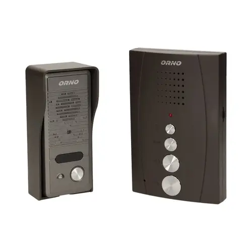 Interfon pentru o familie ELUVIO ORNO OR-DOM-RE-914/B, control automat al portilor, ultra-slim, negru