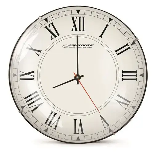 Ceas perete retro fara rama, cifre romane, rotund, 30 cm, Esperanza Roma