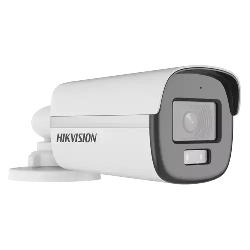 Camera supraveghere exterior Hikvision Mini Bullet ColorVu DS-2CE12DF0T-LFS(2.8MM), 2 MP, IR/lumina alba 40 m, microfon