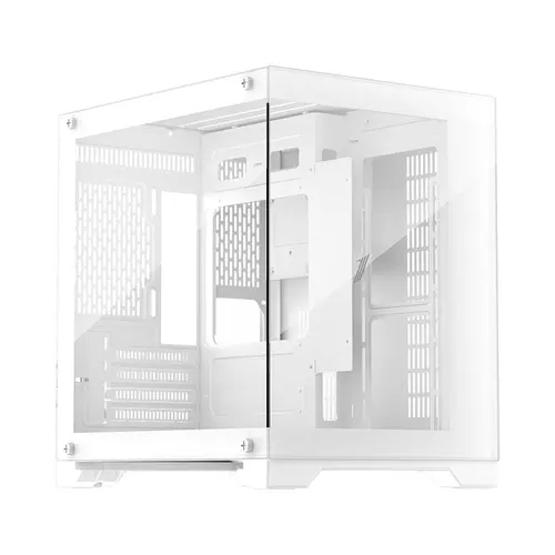 Carcasa 1STPLAYER Gaming MV5-TP, Cube Tower, Tempered Glass, Sloturi Expansiune 4 (Alb)