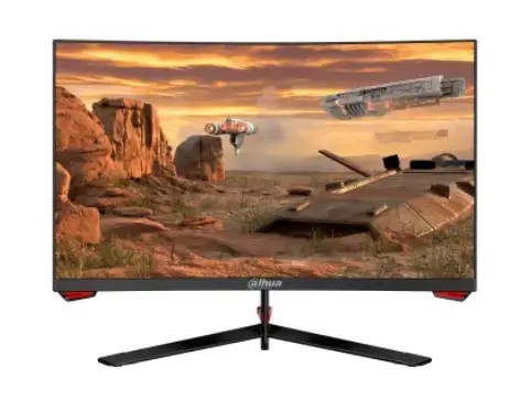 Monitor Gaming VA E-LED Dahua 23.6inch tLM24-E230C, Full HD (1920 x 1080), HDMI, DisplayPort, Ecran curbat, 165 Hz, 1 ms (Negru)