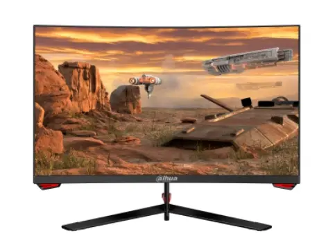 Monitor Gaming VA E-LED Dahua 23.6inch tLM24-E230C, Full HD (1920 x 1080), HDMI, DisplayPort, Ecran curbat, 165 Hz, 1 ms (Negru)