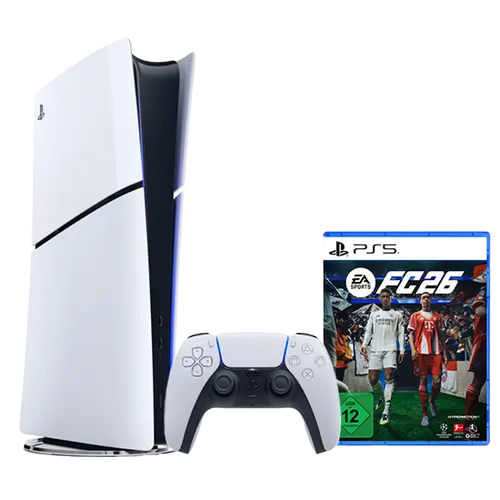 Consola Sony PlayStation 5 Slim (PS5), 825GB, Digital Edition + EA Sports FC 26 (Alb)