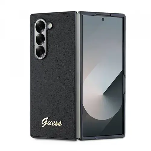 Husa pentru Samsung Galaxy Z Fold6 F956, Guess, Glitter Script, Neagra