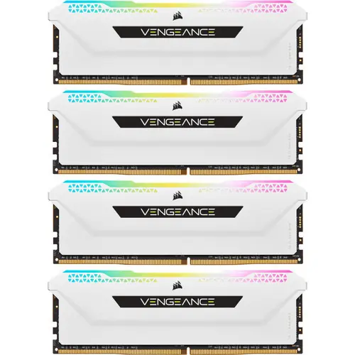 Memorii Corsair Vengeance RGB PRO SL White 32GB(4x8GB) DDR4 3200MHz CL16 Quad Channel Kit