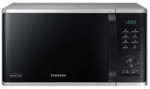 Cuptor cu microunde Samsung MS23K3515AS/E2, 23 l, 800 W, Afisaj electronic, Dezghetare, Finisaj interior ceramic (Argintiu)