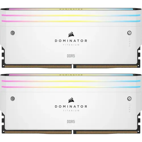 Memorii Corsair Dominator Titanium RGB DDR5, 32GB, 6000MHz, Dual channel, CL30, 1.4V