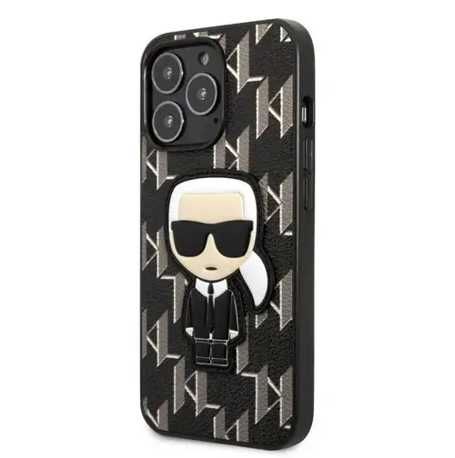 Protectie Spate Karl Lagerfeld Monogram Ikonik pentru Apple iPhone 13 Pro (Negru)