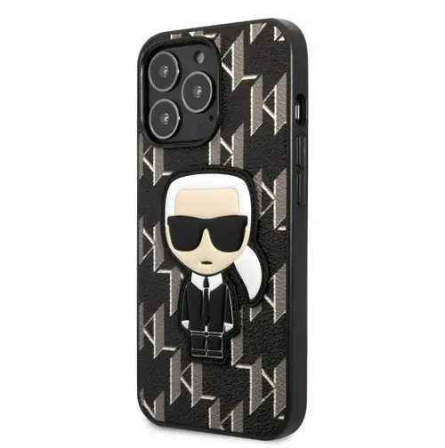 Protectie Spate Karl Lagerfeld Monogram Ikonik pentru Apple iPhone 13 Pro (Negru)