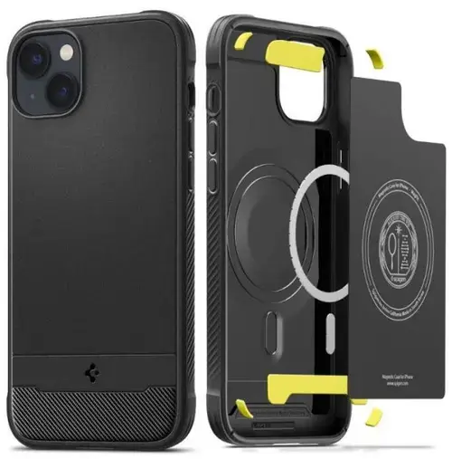 Protectie spate Spigen Rugged Armor pentru Apple iPhone 14 (Negru)