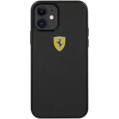 Husa Cover Ferrari On Track Carbon pentru iPhone 12 Mini FERCAHCP12SBK, Black