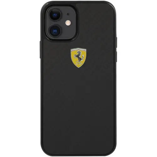 Husa Cover Ferrari On Track Carbon pentru iPhone 12 Mini FERCAHCP12SBK, Black