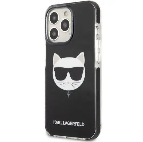 Protectie Spate Karl Lagerfeld Choupette Head pentru Apple iPhone 13 Pro Max (Negru)