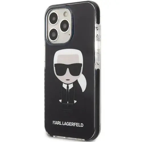 Protectie Spate Karl Lagerfeld Full Body Ikonik pentru Apple iPhone 13 Pro (Negru)