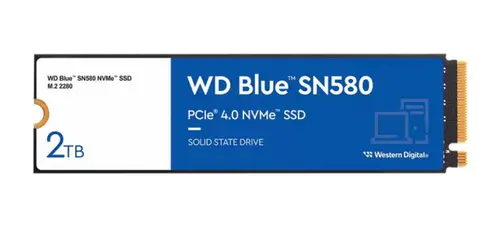SSD Western Digital Blue SN580, 2TB, M.2, PCIe Gen4 x4, NVMe 1.4b