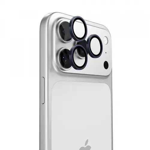 Folie de protectie Camera Spate Torras Lensguard pentru Apple iPhone 17 Pro Max / 17 Pro, Sticla Securizata, Albastra