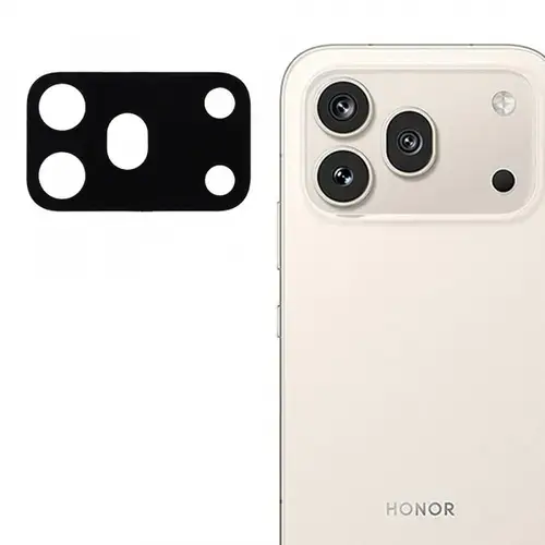 Folie de protectie Camera Spate Techsuit pentru Honor 600 Pro, Sticla Securizata, Neagra