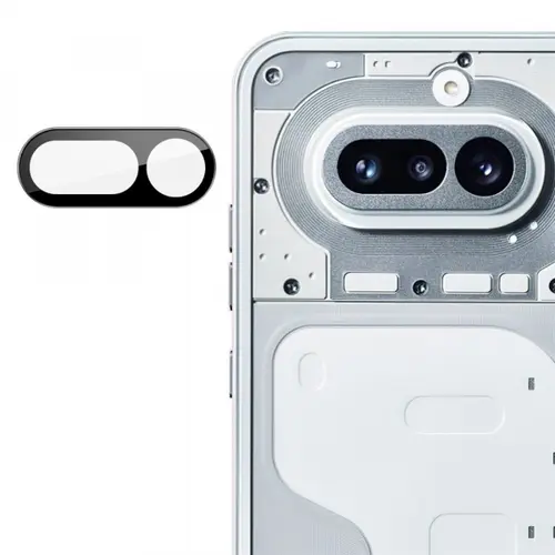 Folie de protectie Camera Spate Techsuit pentru Nothing Phone (4a), Sticla Securizata, Neagra