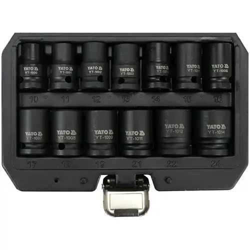 Set chei tubulare impact 1/2'', 13 piese Yato YT-10251