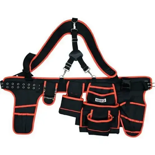Centura pentru scule YATO YT-74071, Poliester, 128 cm, Negru/Rosu