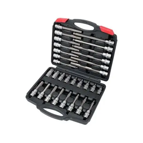 Set chei Yato YT-77540, 1/2'' HEX, 30 piese, Argintiu