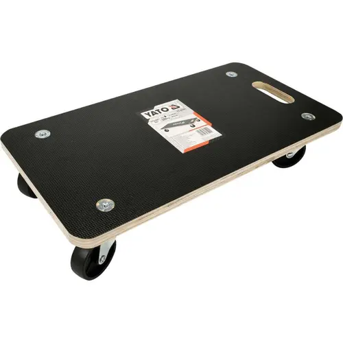 Platforma de transport, Yato YT-37421, Placaj, 4 roti, 575 x 300 mm, 200 kg, Negru