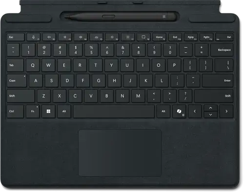 Tastatura Microsoft Surface Pro Keyboard 8X8-00162 cu Slim Pen 2, Layout ENG INTL pentru Surface Pro 11/10/9/8 (Negru)