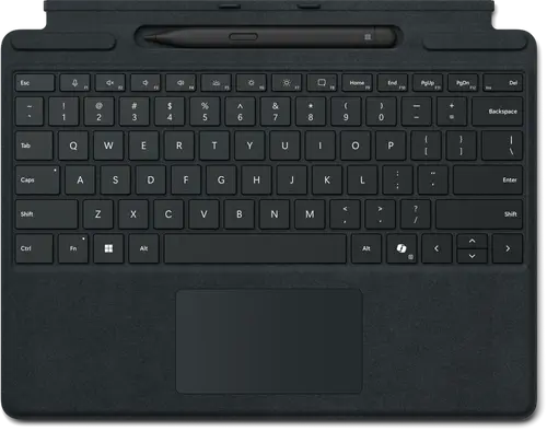 Tastatura Microsoft Surface Pro Keyboard 8X8-00162 cu Slim Pen 2, Layout ENG INTL pentru Surface Pro 11/10/9/8 (Negru)