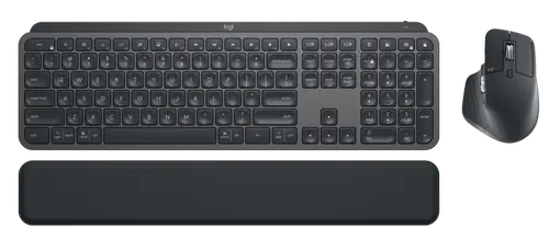 Kit Tastatura + Mouse Wireless Logitech MX Keys Combo Business Gen 2, Bluetooth BLE, Logi Bolt USB Receiver, MX Master 3S Business, Layout UK (Negru)