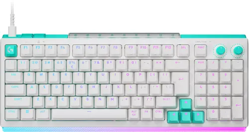 Tastatura Gaming Mecanica Logitech G512 X 98 TMR, USB, Iluminare RGB, Layout US International (Alb)