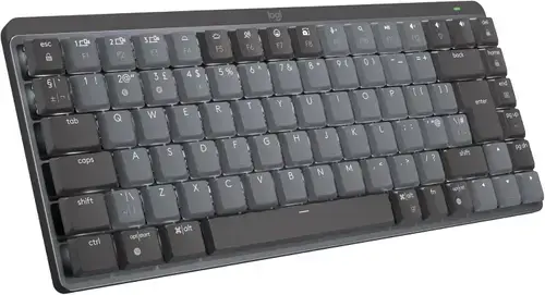 Tastatura Wireless Logitech MX Mechanical Mini, Bluetooth, Switch-uri Tactile Quiet, Iluminare Alba, Layout UK (Gri)