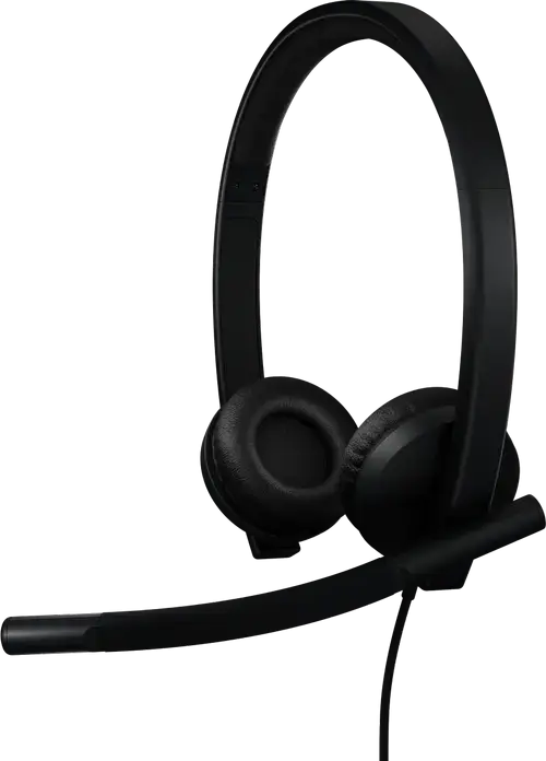 Casti Call Center Logitech Business Headset H570e Teams Version, Stereo, USB-A, Microfon (Negru)