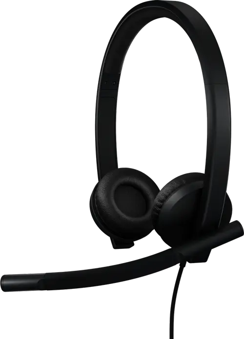 Casti Call Center Logitech Business Headset H570e Teams Version, Stereo, USB-A, Microfon (Negru)