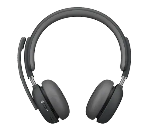 Casti Call Center Logitech Zone Wireless 2 Teams version, Bluetooth cu receiver, Autonomie 15 ore, Microfon (Negru)